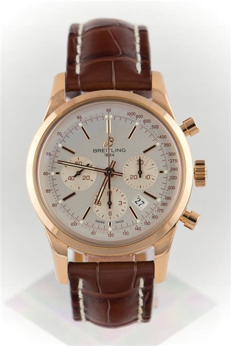 breitling transocean chronograph gold.